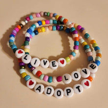 Load image into Gallery viewer, NEW Live Love Adopt bracelets