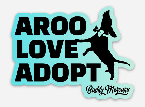 NEW AROO, Love, Adopt Sticker