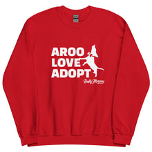 Load image into Gallery viewer, New! AROO Love Adopt Sweatshirt (white graphic)