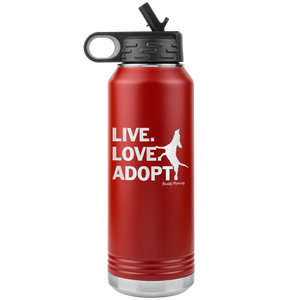 Live Love Adopt Water Bottle