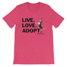 Load image into Gallery viewer, Live.Love.Adopt. Buddy Mercury Tee