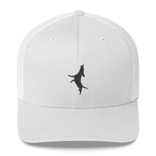 Black Embroidery Trucker Cap